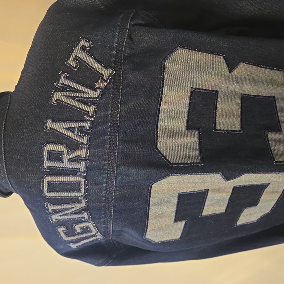 Vie Riche Embroidered Ignorant 33 Snap Button Cotton Denim Jean Shirt Medium - Picture 2 of 12